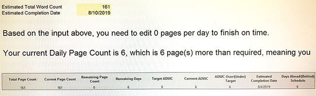 Information on daily page count.