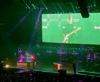 Tyler and Josh of Twenty One Pilots playing a concert in Jacksonville Florida.