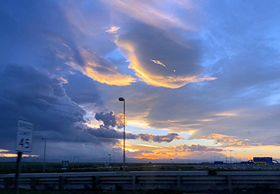 Arriving home in Denver.