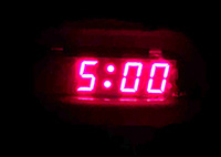 5:00 am on the clock. 