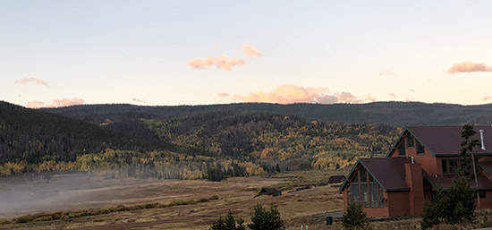 Beautiful fall mountain view in Estes Park.