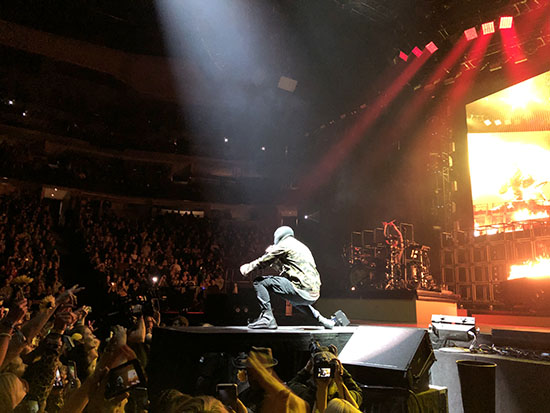 Concert picture of Tyler from Twenty One Pilots.