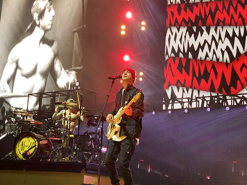Picture of Josh and Tyler from a Twenty One Pilots concert.