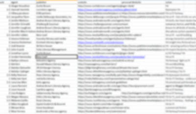 Blurred list of agents.