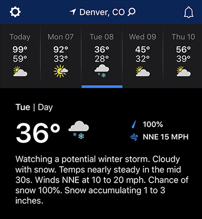 Weather Channel screenshot